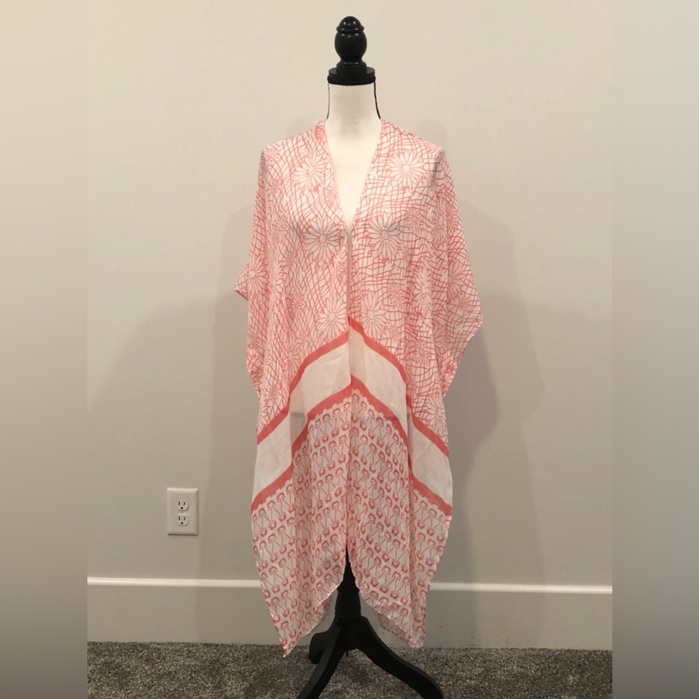 Woven Heart Kimono Cover Up
